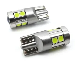 W5W żarówka LED T10 12-24V CANBUS 500lm 8 kolorów Limonkowa
