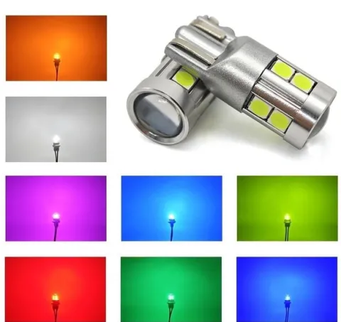 W5W żarówka LED T10 12-24V CANBUS 500lm 8 kolorów Fioletowa