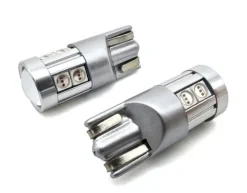 W5W żarówka LED T10 12-24V CANBUS 500lm 8 kolorów Czerwona