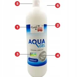 Wydajny Lubrykant Nawilżający na Bazie Wody AQUA GEL 1000ml Wodny NIE PLAMI
