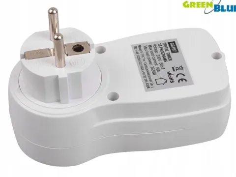 WYLACZNIK BOJLER PROGRAMATOR CZASOWY CYFROWY TIMER 3680W GreenBlue GB107