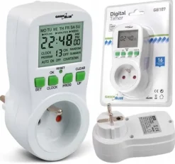 WYLACZNIK BOJLER PROGRAMATOR CZASOWY CYFROWY TIMER 3680W GreenBlue GB107