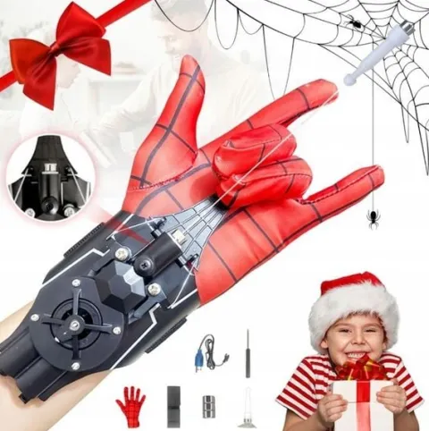 WYRZUTNIĄ SIECI SPIDER-MAN PUCHARY SSĄCE MAGNESY CZŁOWIEK PAJĄK Z RĘKAWICA