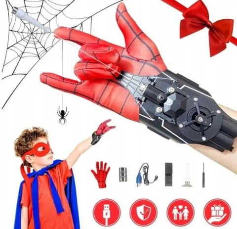 WYRZUTNIĄ SIECI SPIDER-MAN PUCHARY SSĄCE MAGNESY CZŁOWIEK PAJĄK Z RĘKAWICA