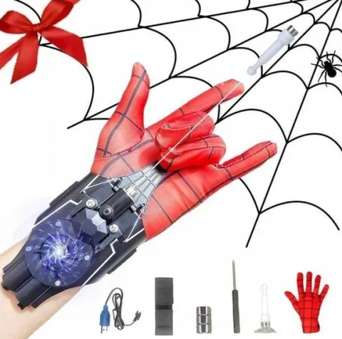 WYRZUTNIĄ SIECI SPIDER-MAN PUCHARY SSĄCE MAGNESY CZŁOWIEK PAJĄK Z RĘKAWICA