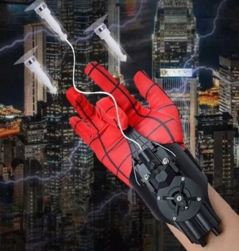 WYRZUTNIĄ SIECI SPIDER-MAN PUCHARY SSĄCE MAGNESY CZŁOWIEK PAJĄK Z RĘKAWICA