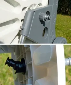 WÓZEK ALU ZWIJACZ BĘBEN NA WĄŻ OGRODOWY 60 METRÓW PISTOLET ZRASZACZ BEST