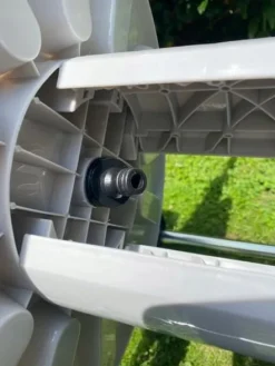 WÓZEK ALU ZWIJACZ NA WĄŻ OGRODOWY BEST ZRASZACZ PISTOLET REGULACJA