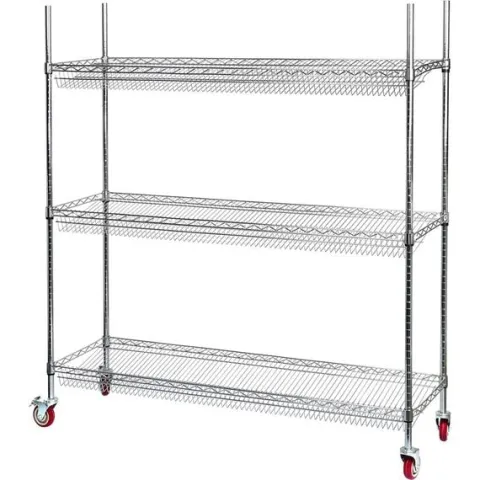 Wózek magazynowy na kółkach z pojemnikami 3-poziomowy
