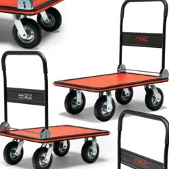 WÓZEK MAGAZYNOWY TRANSPORTOWY UDŹWIG DO 350 kg POMPOWANE DUŻE KOŁA MOCNY