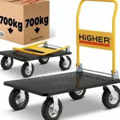 Wózek magazynowy transportowy platformowy składany HIGHER PRO 700 kg