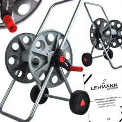WÓZEK NA WĄŻ OGRODOWY Lehmann ZWIJACZ BĘBEN NA 45M 1/2