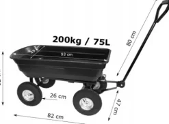 WÓZEK OGRODOWY PRZYCZEPKA TACZKA WYWROTKA 200KG