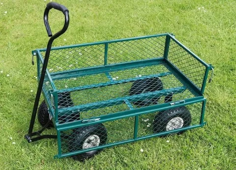 WÓZEK OGRODOWY TACZKA PRZYCZEPKA TRANSPORT Wozidło OTWIERANY BURTY XXL