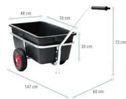 Wózek OGRODOWY transportowy dwukołowy Taczka 135L