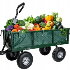 WÓZEK OGRODOWY TRANSPORTOWY DUŻY PRZYCZEPKA BOGIE-TRAX3 ROZKŁADANY DO 300KG