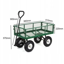 WÓZEK OGRODOWY TRANSPORTOWY DUŻY PRZYCZEPKA BOGIE-TRAX3 ROZKŁADANY DO 300KG