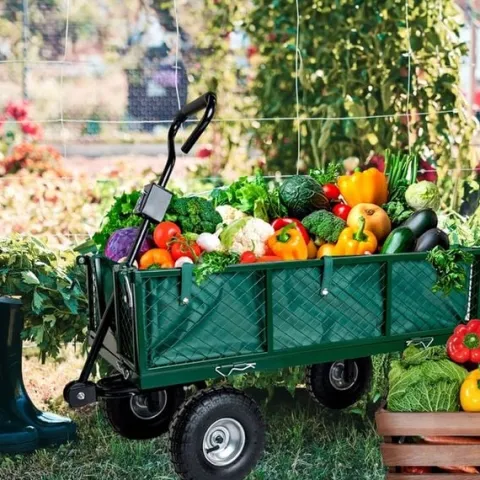 WÓZEK OGRODOWY TRANSPORTOWY DUŻY PRZYCZEPKA BOGIE-TRAX3 ROZKŁADANY DO