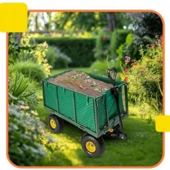 Wózek ogrodowy transportowy przyczepka duży XXL 220l + GRATIS wys 105cm