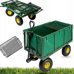 Wózek ogrodowy transportowy przyczepka duży XXL 220l + GRATIS wys 105cm