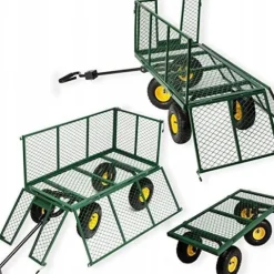 Wózek ogrodowy transportowy przyczepka duży XXL 220l + GRATIS wys 105cm