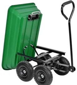 WÓZEK OGRODOWY TRANSPORTOWY TACZKA WYWROTKA PRZYCZEPKA DO OGRODU 3w1 300kg