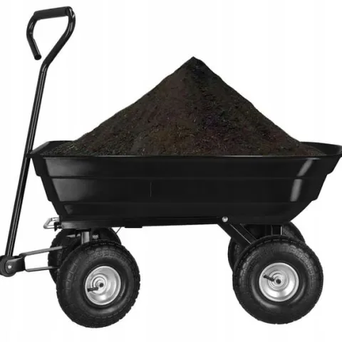 WÓZEK OGRODOWY TRANSPORTOWY TACZKA OGRODOWA PRZYCZEPKA 250kg WYWROTKA 75L
