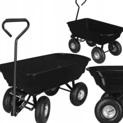 WÓZEK OGRODOWY TRANSPORTOWY TACZKA OGRODOWA PRZYCZEPKA 250kg WYWROTKA 75L