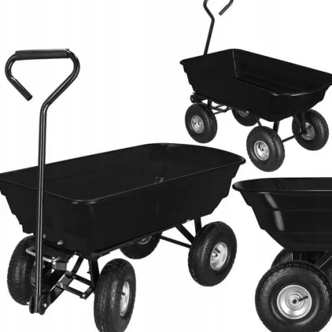 WÓZEK OGRODOWY TRANSPORTOWY TACZKA OGRODOWA PRZYCZEPKA 250kg WYWROTKA 75L