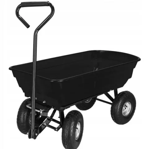 WÓZEK OGRODOWY TRANSPORTOWY TACZKA OGRODOWA PRZYCZEPKA 250kg WYWROTKA 75L