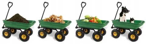 Wózek ogrodowy transportowy taczka wywrotka przyczepka 3w1 200kg