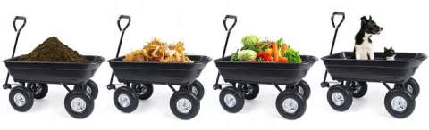 Wózek ogrodowy transportowy taczka wywrotka przyczepka 3w1 300kg
