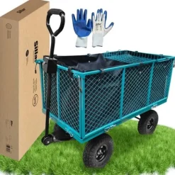 Wózek ogrodowy transportowy 2x plandeka wkład przyczepka gratis