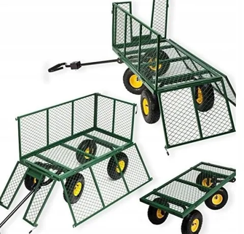 WÓZEK OGRODOWY 3w1 przyczepka transportowa 500kg 220L ROZKŁADANE BURTY