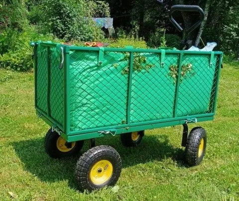 WÓZEK OGRODOWY 3w1 przyczepka transportowa 500kg 220L ROZKŁADANE BURTY