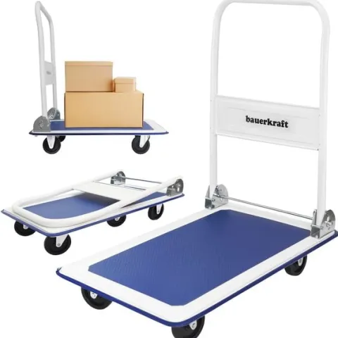 Wózek platformowy magazynowy transportowy składany ręczny 150kg