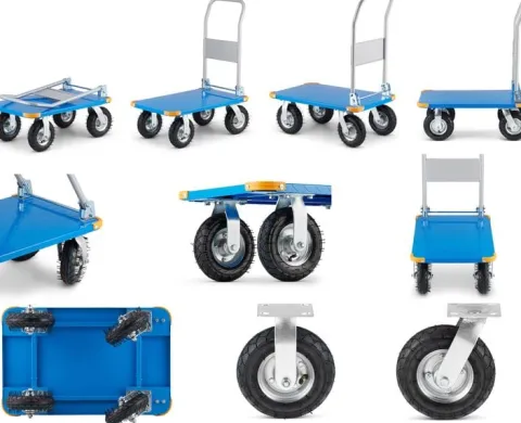 Wózek transportowy magazynowy platformowy HIGHER 450 kg