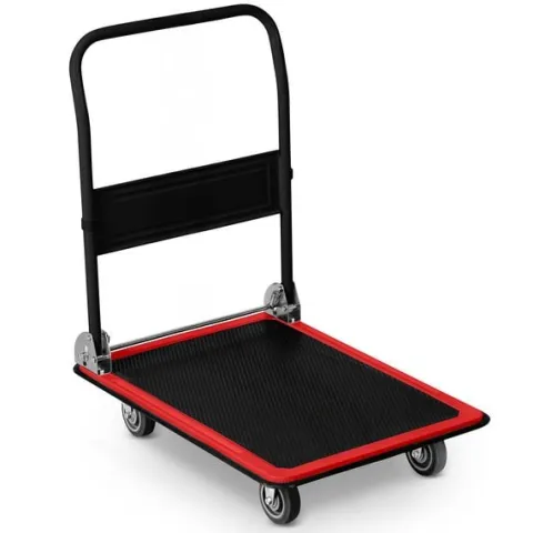 Wózek transportowy platformowy HM-506 czarno-czerwony