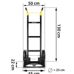 Wózek transportowy składany taczkowy młynarka magazynowy 250kg Humberg HM-516