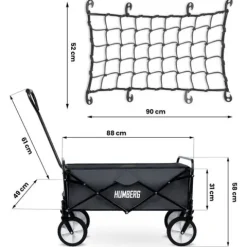 Wózek transportowy, składany z siatką 80L Humberg HM-511