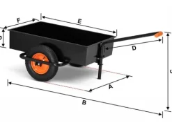 WÓZEK TRANSPORTOWY STALOWY OGRODOWY HIGHER TACZKA KOLEBA 180 L / 390 kg