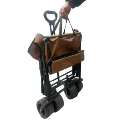 Wózek Transportowy Turystyczny Ogrodowy Plażowy Składany ze Stolikiem 2w1
