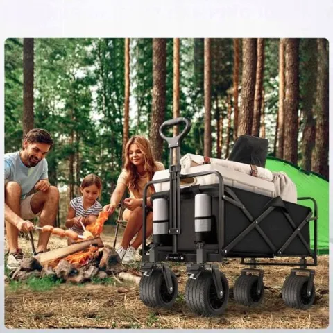 Wózek Turystyczny Plażowy Składany Ogrodowy Transportowy KOŁA TERENOWE