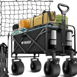 Wózek Turystyczny Składany Ogrodowy Transportowy KOŁA TERENOWE 120L