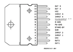 Wzmacniacz TDA7377 ZIP-15 2x30W STM końcówka mocy STA540 TDA7375 15pin