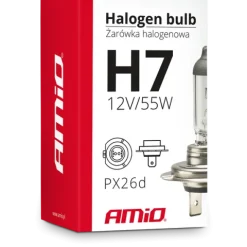 10X ŻARÓWKA HALOGENOWA AMIO H7 12V 55W FILTR UV ŻARÓWKI MIJANIA HOMOLOGACJA