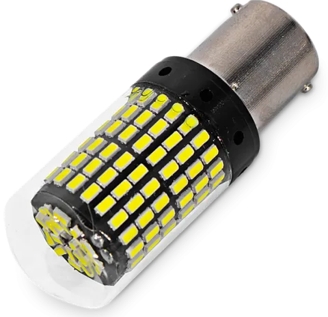 2X ŻARÓWKI P21W 144 LED 4014 BA15S CANBUS WSTECZNY