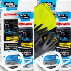 2X AUTOLAND DO CZYSZCZENIA DEZYNFEKCJI KLIMATYZACJI ODGRZYBIACZ +RĘKAWICZKI