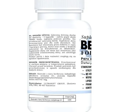 3x BERBERYNA 1500MG 60 KAPS. DER 4:1 WSPARCIE GLUKOZY CUKRZYCA METABOLIZM