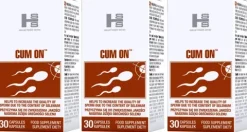 3x CUM-ON OBFITY WYTRYSK DUŻO NASIENIA EREKCJA MOC TERAPIA NAPRAWCZA ORGAZM